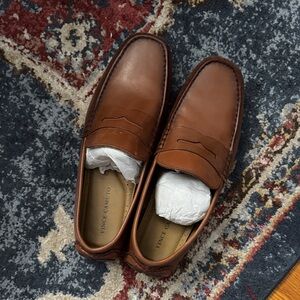 Vince Camuto Men's Tan Leather Loafers